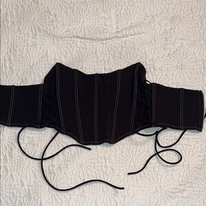 Garage Black Corset Crop Top